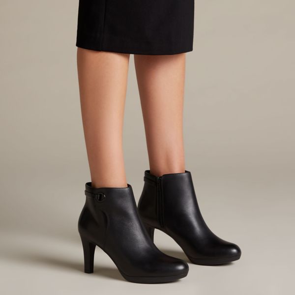 Clarks Womens Adriel Mae Ankle Boots Black | UK-524978